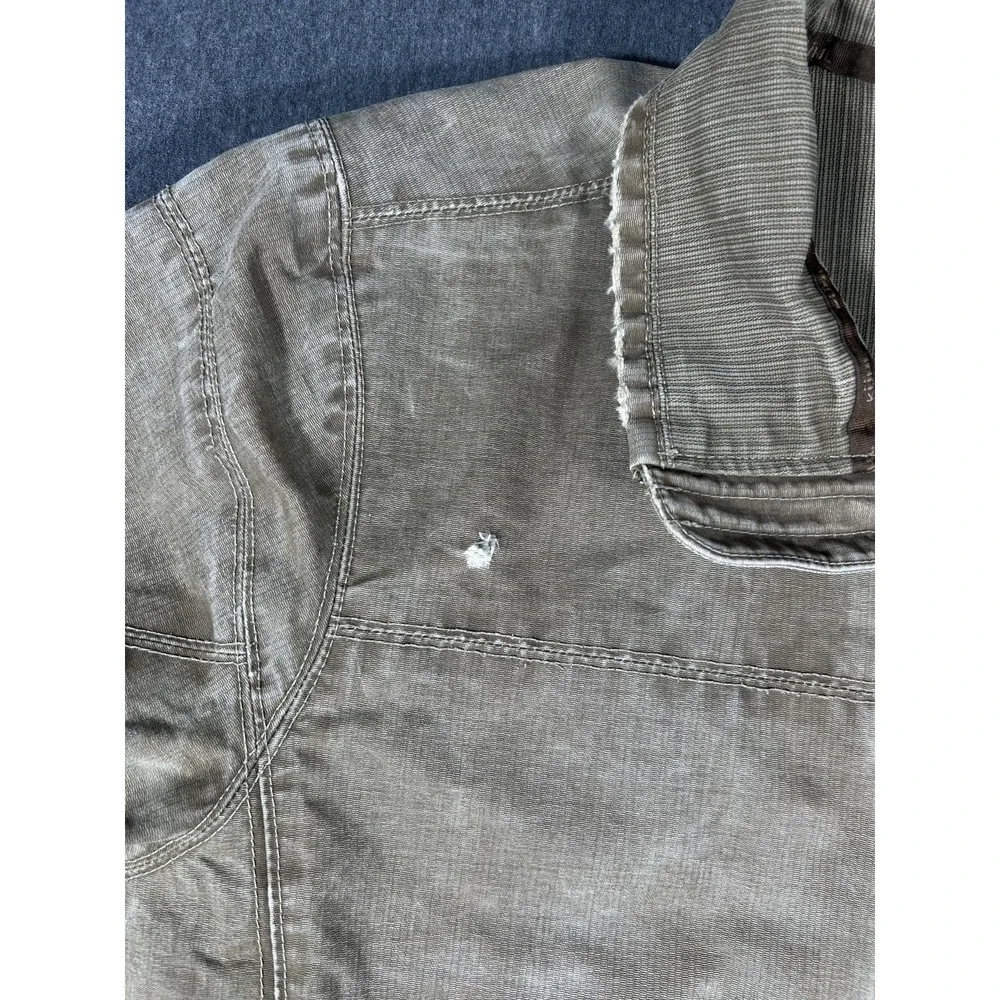 KÜHL Burr Jacket Mens Medium Khaki Tan Vintage Canvas Full Zip Workwear
